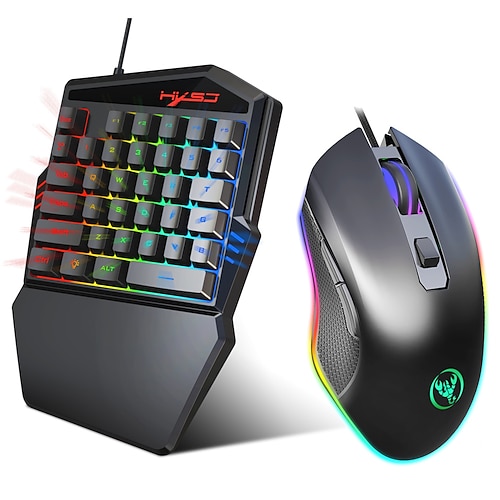 

V100-2 A866 USB Wired Mouse Keyboard Combo Gaming / Backlit Gaming Keyboard Gaming Gaming Mouse 6400 dpi