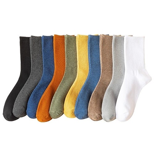 

Men's Crew Socks Sports & Outdoor Daily Holiday Polyester Cotton 3 Pairs