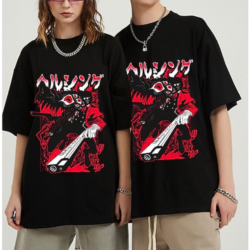 

Inspired by Hellsing Alucard T-shirt Cartoon Manga Anime Harajuku Graphic Kawaii T-shirt For Men's Women's Unisex Adults' Hot Stamping 100% Polyester