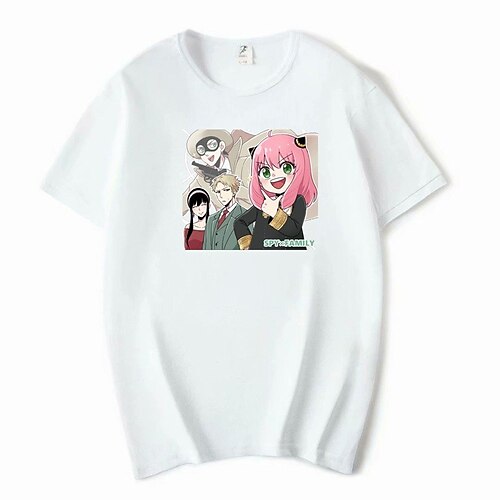 

Spy x Family familia espía Anya falsificadora Forjador de bonos T-Shirt Animé Dibujos Anime Harajuku Gráfico Kawaii Camiseta Para Hombre Mujer Unisexo Adulto Estampado en caliente 100% Poliéster