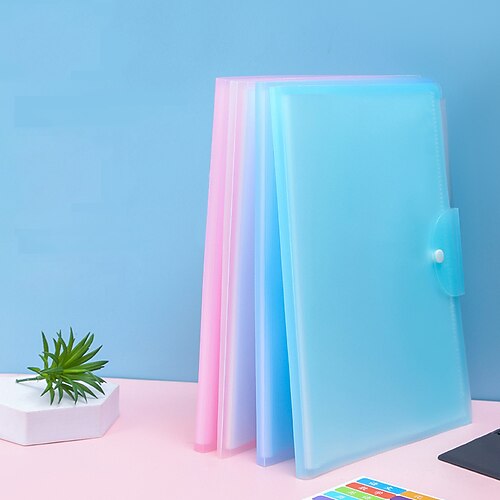 

Document Bag PP Waterproof Multicolor File Organizer A3 Size Receipts Documents