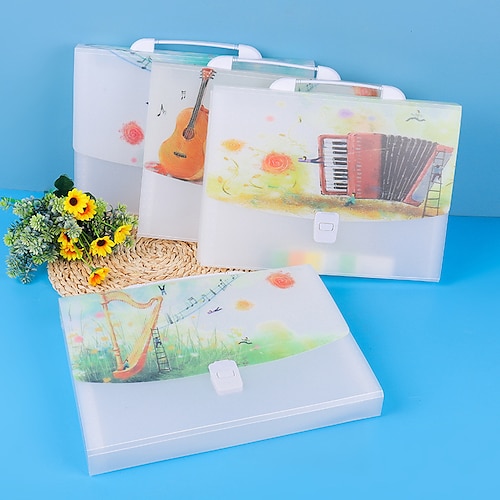 

13 Pockets Accordion File Folders PP Waterproof File Organizer A4 Size Receipts Documents