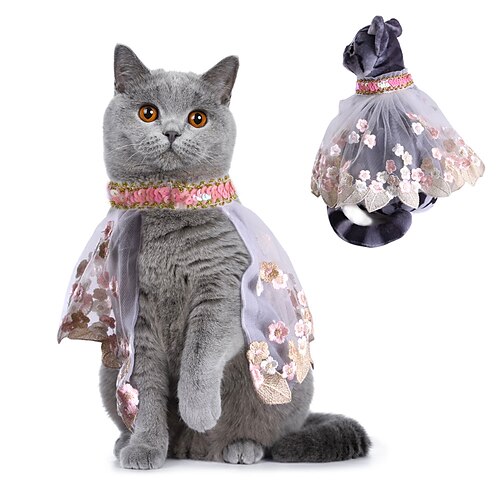 

Creative Pet Lace Cloak Festive Dress Up Cat and Dog Clothes Pet Supplies