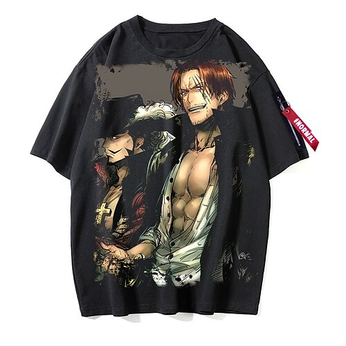 

Inspired by One Piece Monkey D. Luffy Cosplay Costume T-shirt Polyester / Cotton Blend Pattern Harajuku Graphic Kawaii T-shirt For Men's / Women's / Couple's