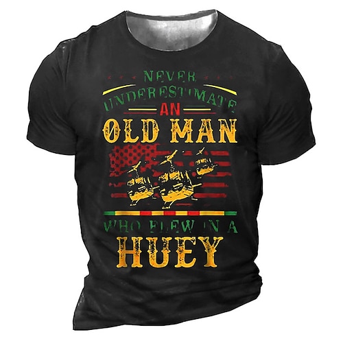 

Men's Unisex T shirt Tee 3D Print Graphic Prints National Flag Letter Crew Neck Street Daily Print Short Sleeve Tops Casual Designer Big and Tall Sports Black Army Green Navy Blue