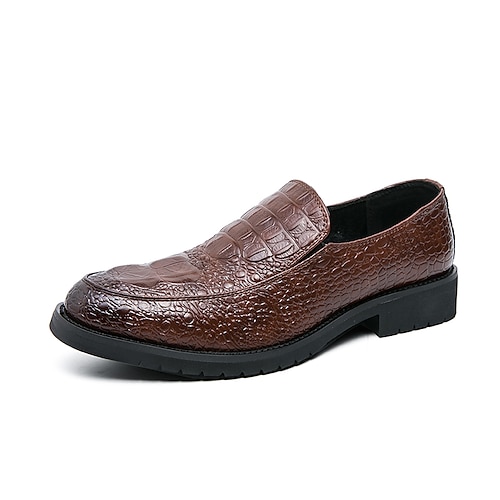 

Men's Loafers Slip-Ons Comfort Loafers Dress Loafers Comfort Shoes Casual British Daily Office Career PU Black Brown Fall Spring
