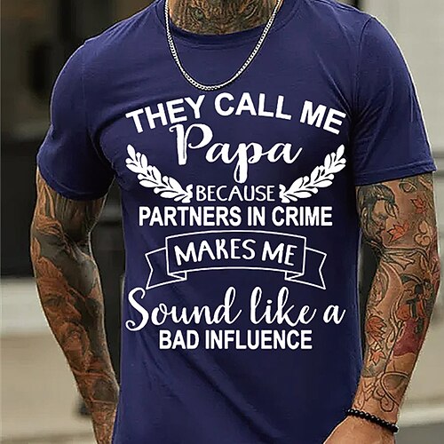 

Men's T shirt Tee Hot Stamping Graphic Letter Crew Neck Casual Daily Print Short Sleeve Tops Fashion Vintage Designer Big and Tall Blue