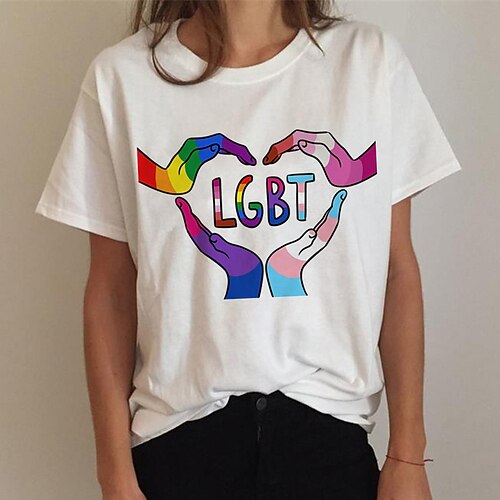 

Inspired by Pride Parade LGBT Pride Gay Pride Rainbow Flag T-shirt Anime 100% Polyester Anime Harajuku Graphic Kawaii T-shirt For Men's / Women's / Couple's