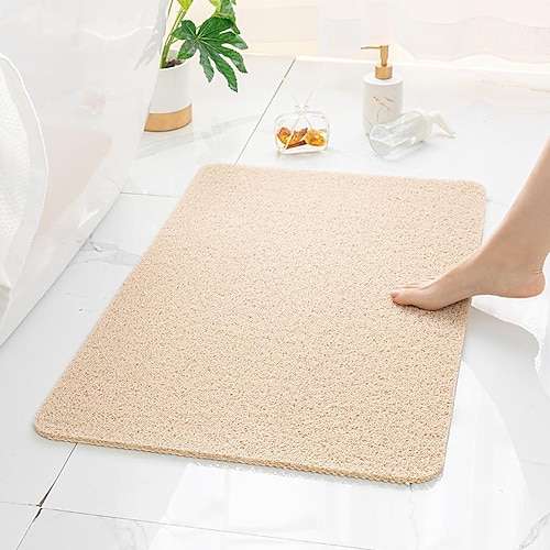  Shower Mat for Inside Shower, Loofah Bath Mat Non Slip Anti Mould Antibacterial Soft PVC Bathtub Mat for Bathroom Wet Shower Areas