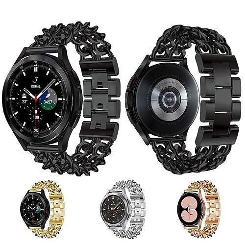 

1 pcs Smart Watch Band for Samsung Galaxy Watch 42mm Watch 46mm Watch 3 41mm Watch 3 45mm Watch Active 2 40mm 20mm 22mm Stainless Steel Smartwatch Strap Rugged Stainless Steel Buckle Metal Band
