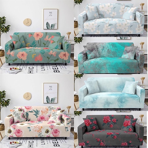 

Stretch Sofa Cover Slipcover Elastic Sectional Couch Armchair Loveseat 4 Or 3 Seater L Shape Soft Durable Washable