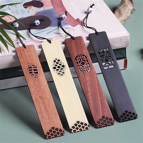 

Wood Bookmark Plant Pagination Mark Wood Retro Aesthetic Chinese Style Bookmark for Student Women Gifts 14.22.7 inch