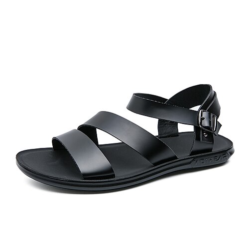

Hombre Sandalias Casual Estilo playero Diario Cuero Sintético Negro Blanco Verano