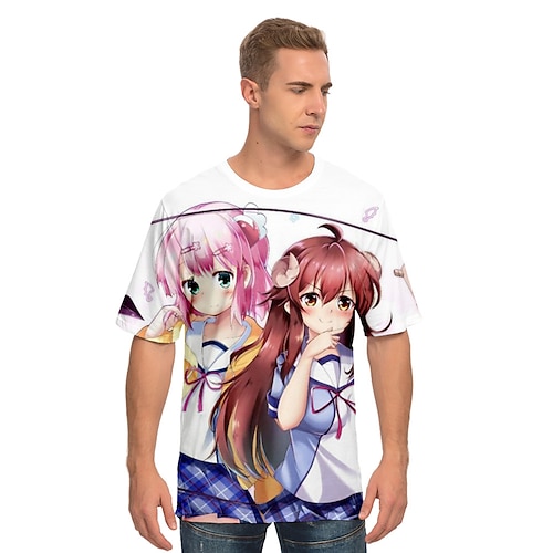 

Inspired by The Demon Girl Next Door Yoshida Yuuko Cosplay Costume T-shirt 100% Polyester Pattern Harajuku Graphic Kawaii T-shirt For Men's / Women's / Couple's