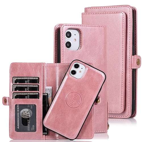 

Phone Case For Apple Wallet Card iPhone 13 12 11 Pro Max X XR XS Max Magnetic Dustproof Four Corners Drop Resistance Solid Colored TPU PC