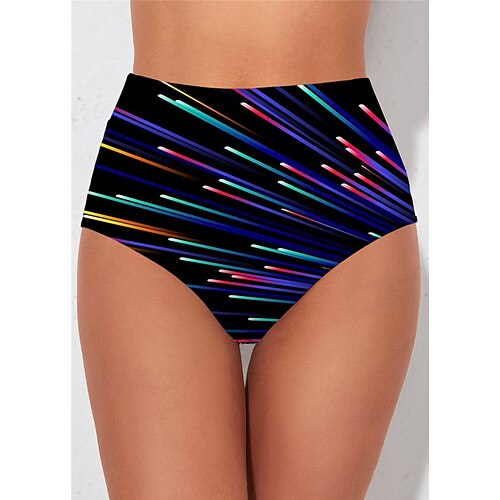 

Women's Swimwear Cover Up Beach Bottom Normal Swimsuit Printing High Waisted Gradient Color Blue Bathing Suits Sports Vacation Fashion / Sexy / Modern / New