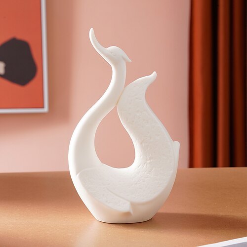 

Large Swan Ornament Decorative Objects Resin Modern Contemporary for Home Decoration Gifts 1pc
