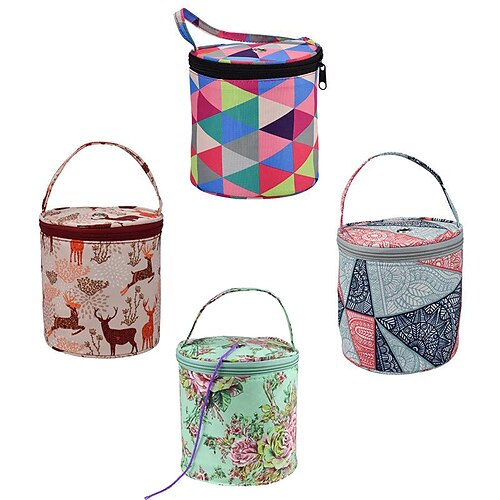

Short Wool Storage Tube Bag Crochet Tool Storage Bag