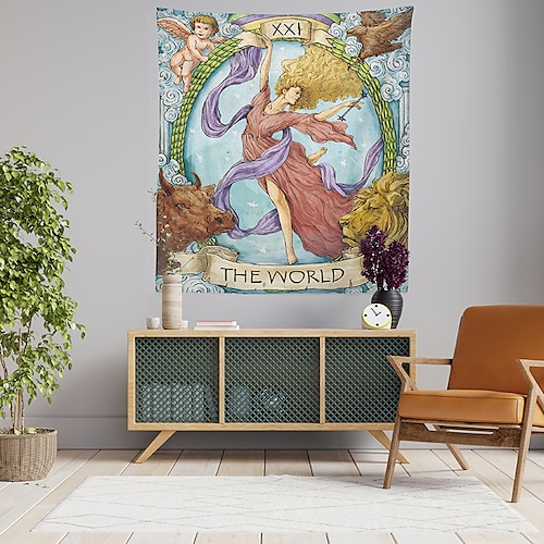 

Colored Tarot Card Print Tapestry 1 Piece