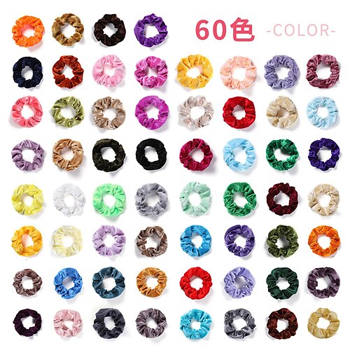 

65 stk hårscrunchies fløyelhårscrunchies silke scrunchies chiffon flower scrunchies elastiske hårbånd tau scrunchie for kvinner eller jenter hårtilbehør til jul nyttår