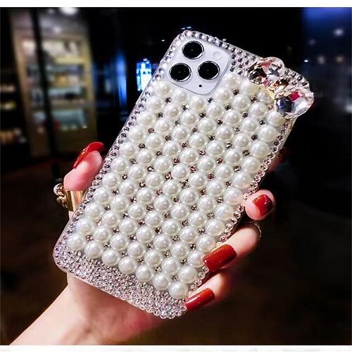 

Phone Case For Samsung Galaxy Back Cover S22 Ultra Plus S21 FE S20 S10 Plus S10 S10 Lite Rhinestone Dustproof Shockproof Crystal Diamond TPU
