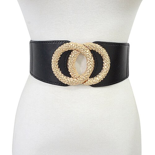 

Faux Leather Wedding / Party / Evening Sash With Metallic Buckle / Belt / Pure Color Women's Sashes