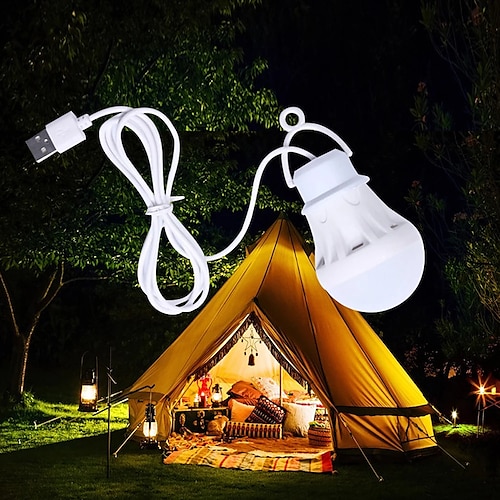 

LED Camping Lantern Lamp Portable Hanging Tent Light Mini Bulb 5V USB Power Super Birght for Outdoor for Camping Hiking Hurricane Storms Outages