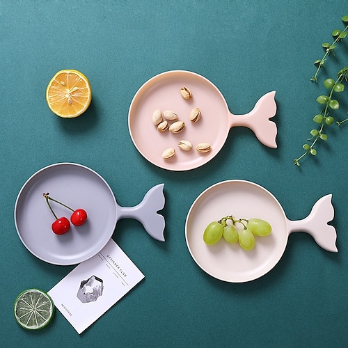 

1pcs Small Fish Shaped Fruit Plate Snack Plate for Daily Use