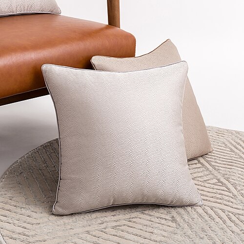 

1 pcs Polyester Pillow Cover Waves Pattern Modern Square Seamed Traditional Classic