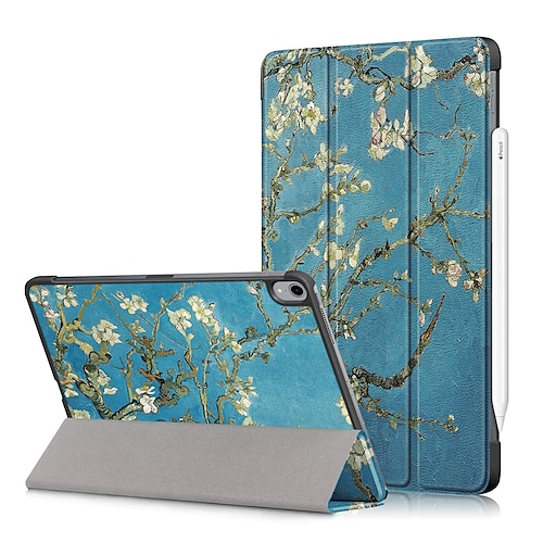 

Tablet Case Cover For Apple iPad 10.2'' 9th 8th 7th iPad Pro 12.9'' 5th iPad Air 5th 4th iPad Air 3rd iPad mini 6th 5th 4th Trifold Stand Ultra-thin Magnetic Cartoon Scenery Flower TPU PU Leather