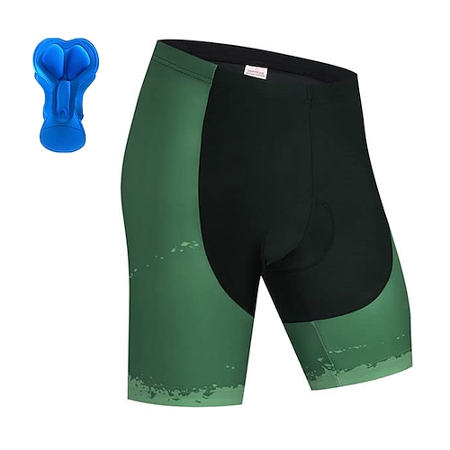 

21Grams Men's Bike Shorts Cycling Shorts Bike Padded Shorts / Chamois Bottoms Mountain Bike MTB Road Bike Cycling Sports Graffiti 3D Pad Cycling Breathable Quick Dry Green Polyester Spandex Clothing