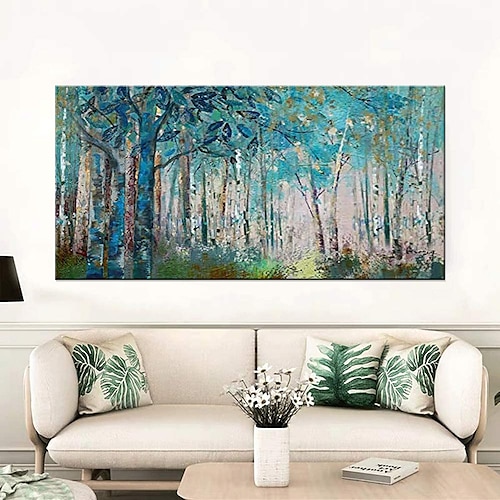 

Handmade Oil Painting Canvas Wall Art Decoration Modern Lush Jungle Landscapefor Home Decor Rolled Frameless Unstretched Painting