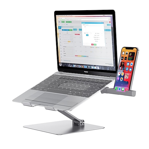 

Laptop Stand for Desk Adjustable Laptop Stand Metal Silicone Foldable All-In-1 Adjustable Laptop Holder Compatible with Kindle Fire iPad Pro MacBook Air Pro 9 to 15.6 inch 17 inch