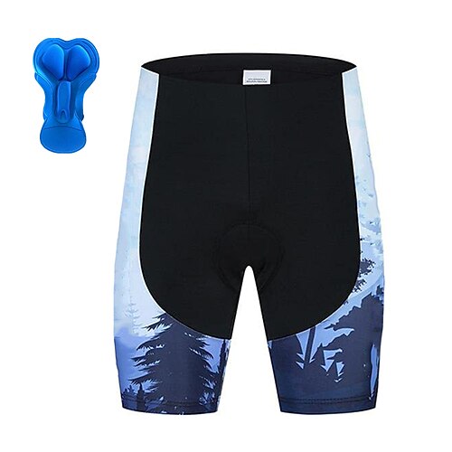 

21Grams Men's Bike Shorts Cycling Shorts Bike Padded Shorts / Chamois Bottoms Mountain Bike MTB Road Bike Cycling Sports 3D Pad Cycling Breathable Quick Dry Blue Polyester Spandex Clothing Apparel