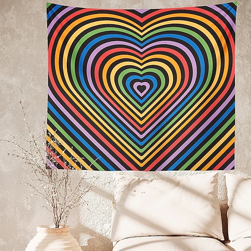

Rainbow Colorful Vintage beauty figure print tapestry 1 piece