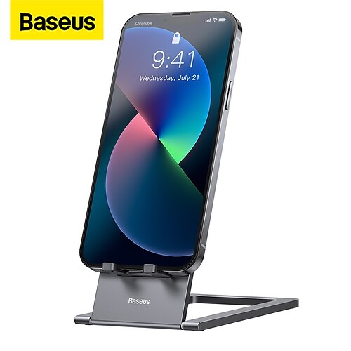 

Baseus Foldable Metal Desktop Holder Phone Stand Portable Adjustable Universal Phone Holder for iPad Tablet All Mobile Phone Phone Accessory