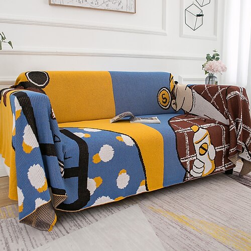 

Cartoon multifunctional sofa cover cloth cotton knitted towel single chair sofa towel full cover dust-proof Four Seasons universal blanket