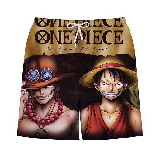 

Inspired by One Piece Monkey D. Luffy Shorts Cartoon Manga Anime Harajuku Graphic Kawaii Shorts For Men's Women's Unisex Adults' 3D Print 100% Polyester