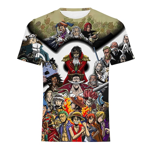 

Inspired by One Piece Monkey D. Luffy Roronoa Zoro Trafalgar Law T-shirt Cartoon Manga Anime Harajuku Graphic Kawaii T-shirt For Men's Women's Unisex Adults' 3D Print 100% Polyester