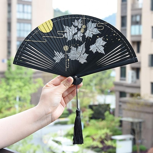 

Chinese Style Handmade All-bamboo Folding Fan Ancient Style Hand-held Classical Gift