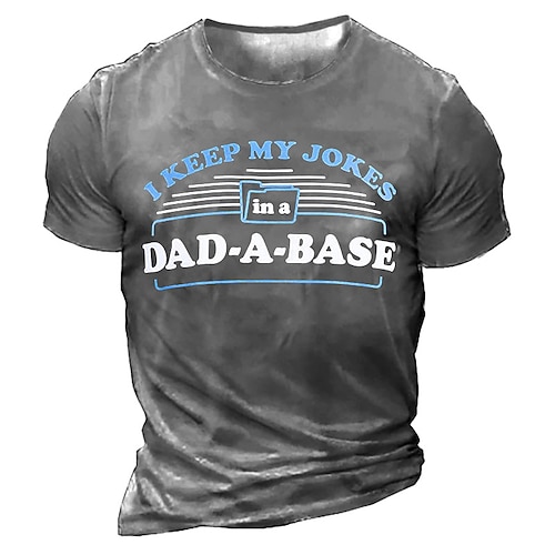 

Men's Unisex T shirt Tee 3D Print Graphic Patterned Letter Crew Neck Street Daily Print Short Sleeve Tops Designer Casual Vintage Big and Tall Black Blue Gray / Summer