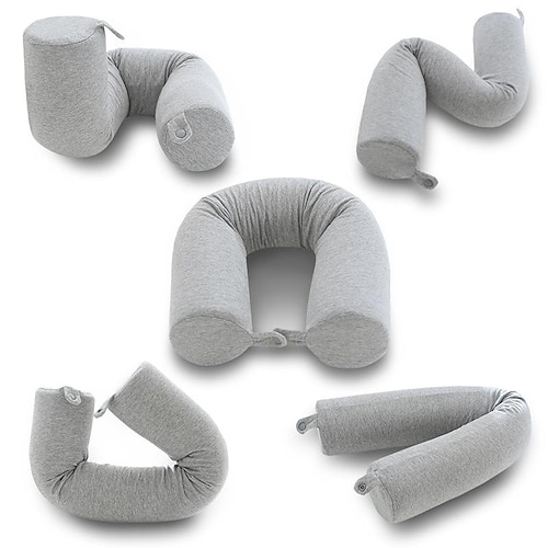 

cylindrical twisted pillow memory foam can be bent at will travel lunch break neck pillow slow rebound u-shaped pillow wholesale