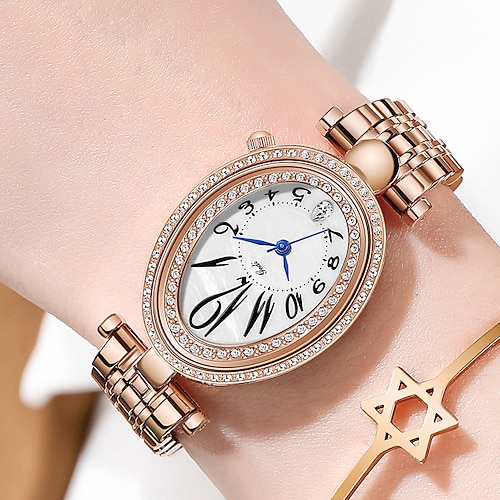 

Quartz Watch for Women Analog Quartz Stylish Luxury Fashion Creative Stainless Steel Stainless Steel Creative / One Year