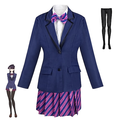 

Inspired by Komi Can't Communicate Komi Shoko Anime Cosplay Costumes Japanese Cosplay Suits Coat Blouse Skirt For Women's / Socks / Bow Tie / Socks / Bow Tie