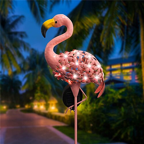 

Solar Flamingo Lawn Lamp Pathway Lights Outdoor Waterproof Garden Light Pathway Stake Lights For Yard Walkway Patio Decorative Landscape Lighting Lamp