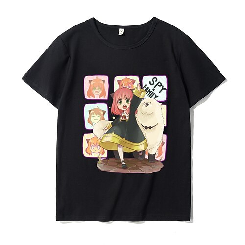 

Inspired by SPY×FAMILY Loid Forger Yor Forger Anya Forger T-shirt Cartoon 100% Polyester Anime Harajuku Graphic Kawaii T-shirt For Men's / Women's / Couple's