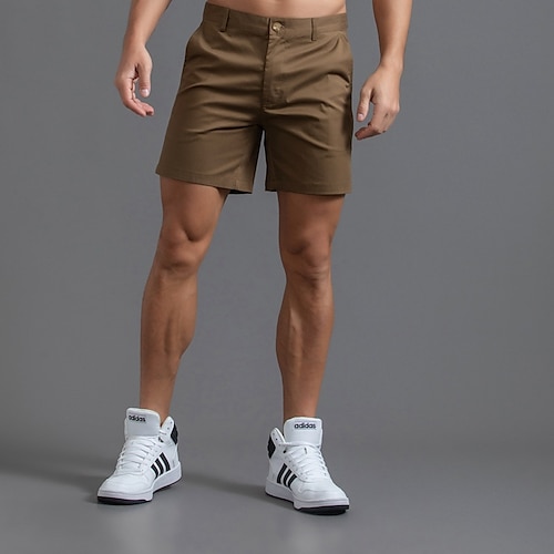 

Hombre Pantalón corto Bolsillo Cintura elástica Color sólido Ligero Deportes Corto Aptitud física Carrera Deportes Pantalones Cortos Ejercito verde Blanco Microelástico