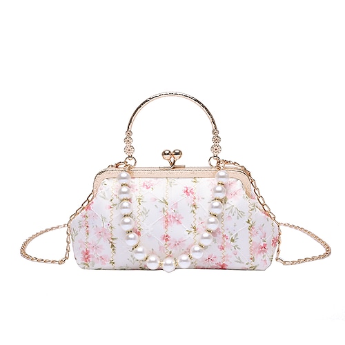 

Per donna Borsa da sera Borsa con manico superiore Chiffon pelle sintetica Festa / Serata Per uscire Dettagli con perline Floreale Giallo Rosa Viola