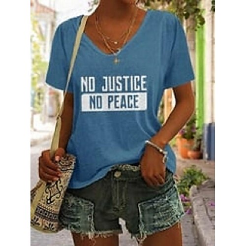 

Women's Vote Ruthless Pro Roe 1973 Feminist Daily T shirt Tee Short Sleeve Print Round Neck Basic Essential Tops Blue S