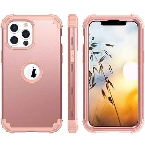 

Phone Case For Apple Classic Series iPhone 13 12 Pro Max Mini iPhone 12 Pro Max 11 SE 2022 X XR XS Max 8 7 Plus Bumper Frame Dustproof Four Corners Drop Resistance Solid Colored Armor PC Silicone